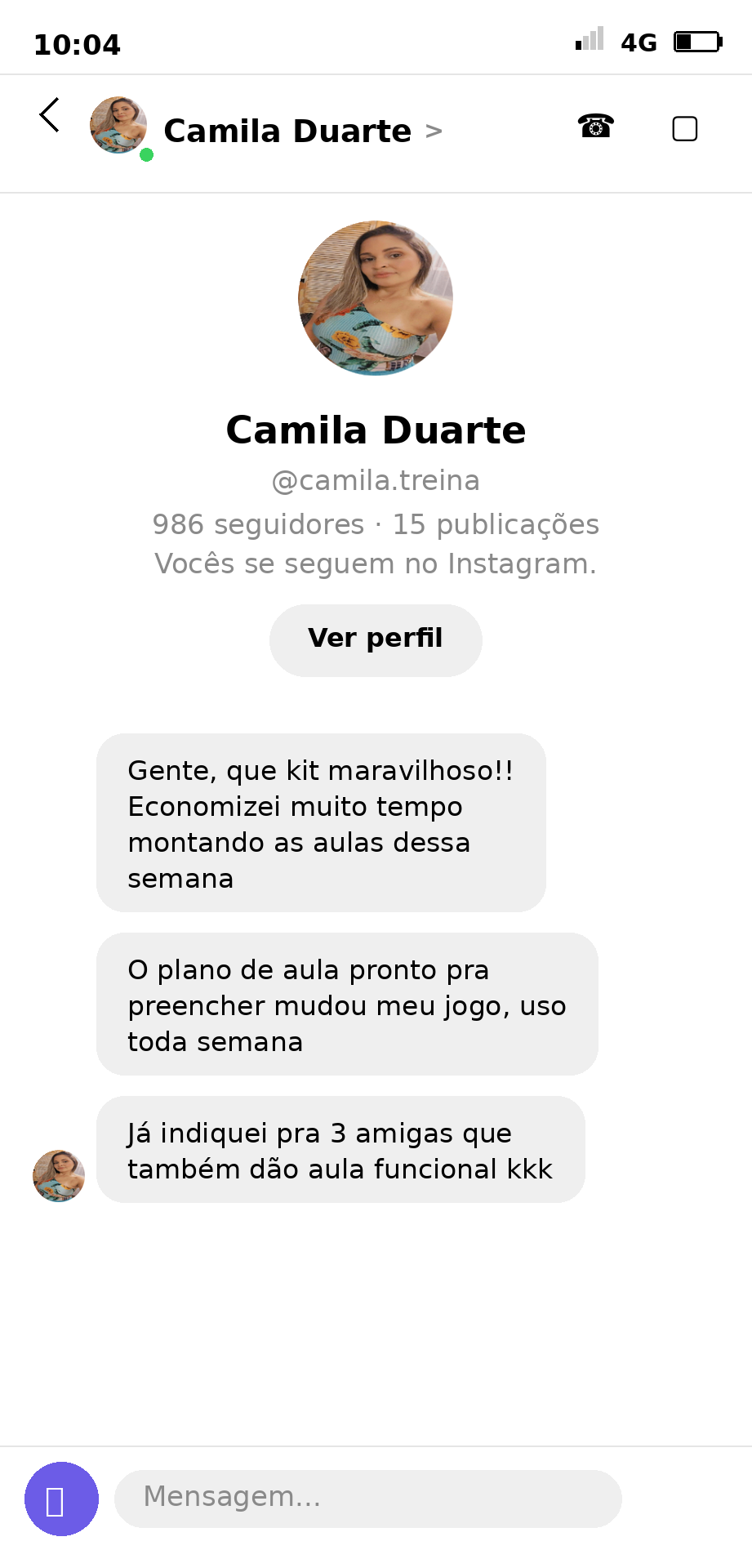 Depoimento de Camila Duarte